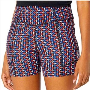 Free People Movement Odessa Printed Shorts Black Red Blue Combo W2183 Sz M